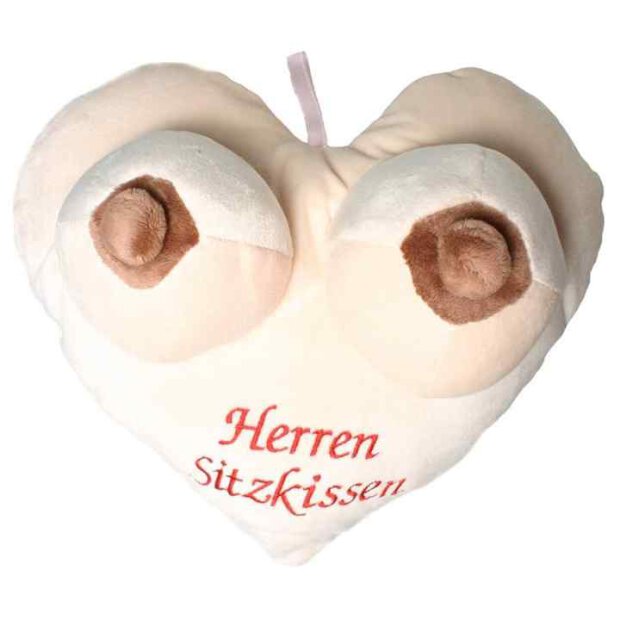 Plush pillow "Herren-Sitzkissen" with breasts