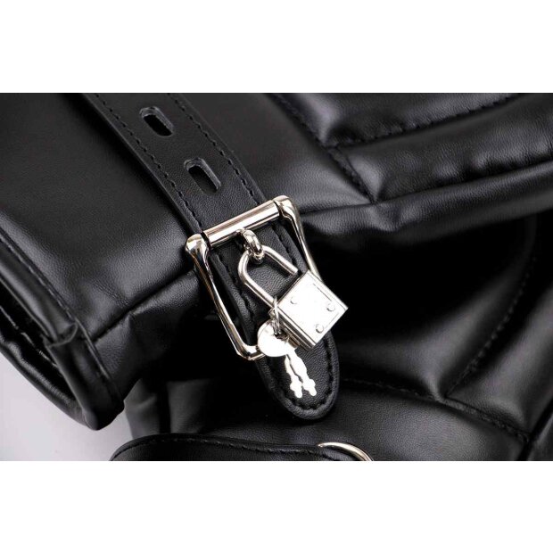 BDSM Leather Mitts Black