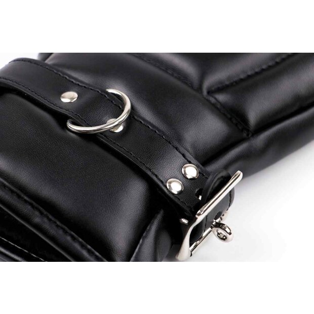 BDSM Leather Mitts Black