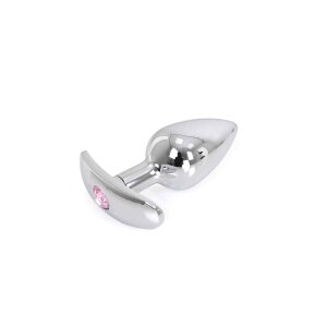 Aluminium Handle Buttplug Pink Gem