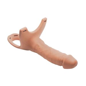 Size Matters Hollow Silicone Dildo Strap-on Beige 26 cm ⌀...