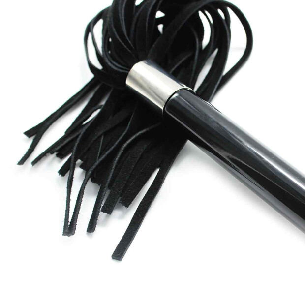 Black Flogger With Acrylic Handle