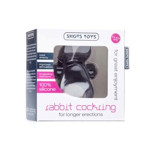 Shots Rabbit Cockring Vibration Schwarz ⌀ 3 cm