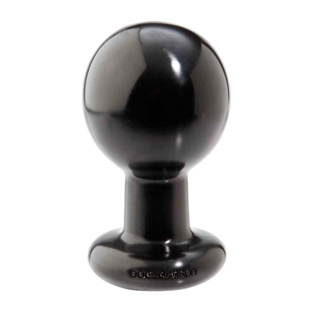 Round Butt Plug - Large - Black 10,2 cm