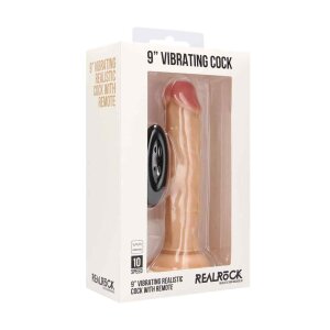 Vibrating Realistic Cock - 9" - Skin