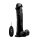 Vibrating Realistic Cock - 11" - With Scrotum - Black