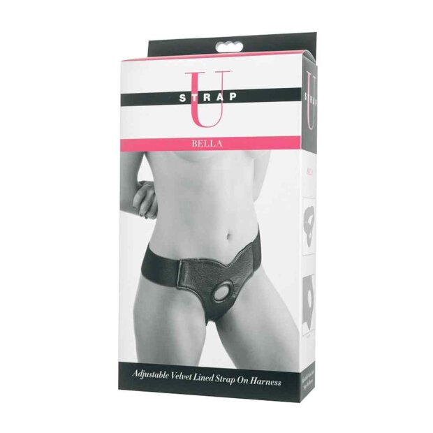 Bella  Adjustable Velvet Lined Strap On Harness