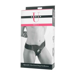 Bella  Adjustable Velvet Lined Strap On Harness