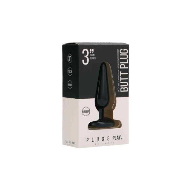 Shots Butt Plug Basic Black Analplug Schwarz ⌀ 2,5 cm