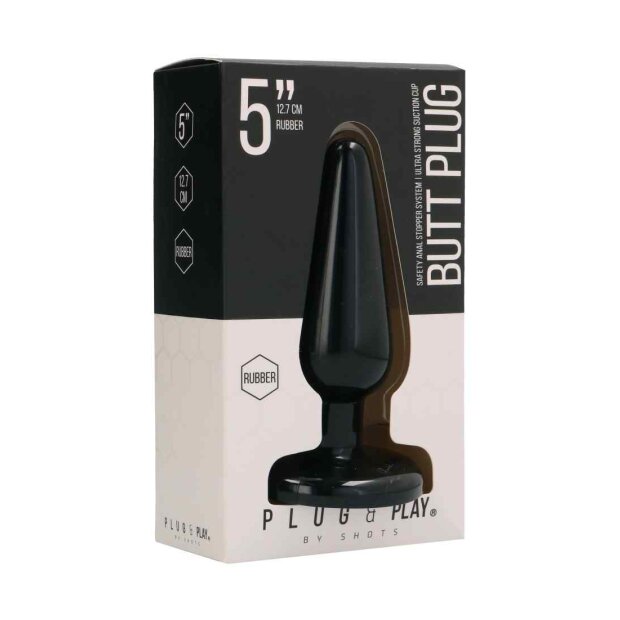 Shots Butt Plug Basic Black Analplug Schwarz ⌀ 4,1 cm