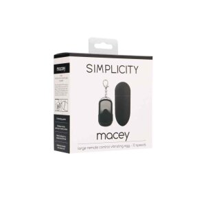 MACEY remote control vibrating egg Black