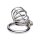 The Pen Deluxe Locking Chastity Cage Silver