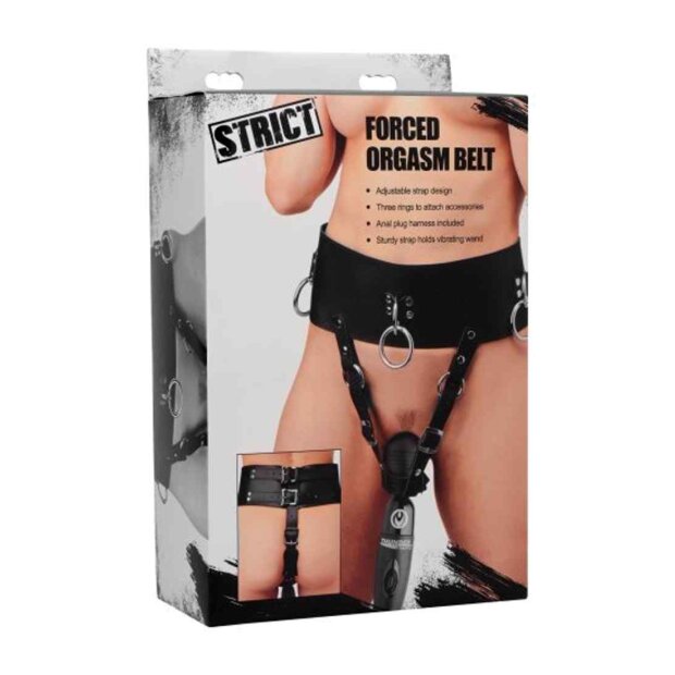 Master Series Forced Orgasm Wand Holder Belt Black