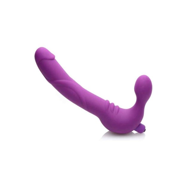 ROYAL REVOLVER Vibrating Silicone Strapless Strap On Purple