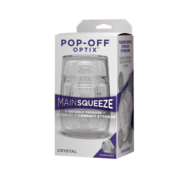 Doc Johnson MAINSQUEEZE Pop-Off Optix Crystal Masturbator