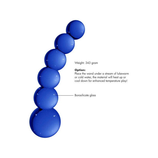 Chrystalino Planets Glasdildo Blau 18,5 cm ø 4,3 cm