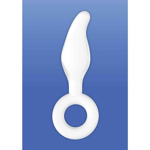 Chrystalino Gripper Glas Analplug Weiß ø 3,7 cm