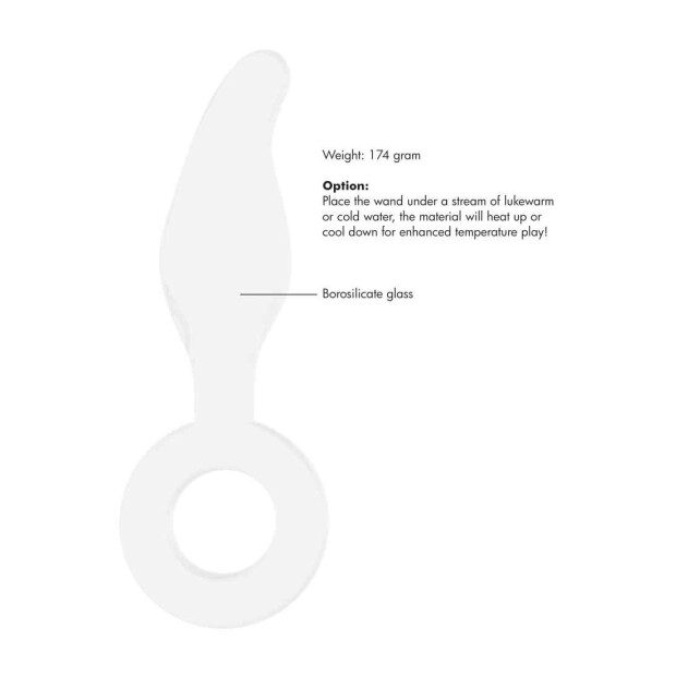 Chrystalino Gripper Glas Analplug Weiß ø 3,7 cm