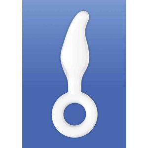 Chrystalino Gripper Glas Analplug Weiß ø 3,7 cm