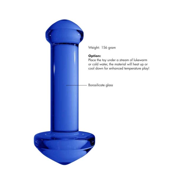 Chrystalino Massage lasdildo Blau 11,6 cm ø 3,6 cm