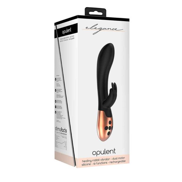 Heating Rabbit Vibrator Opulent Black
