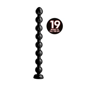 XR Brands Hosed Beaded Hose Small Analdildo Schwarz 48 cm...