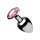 XR Brands Booty Sparks Pink Gem Anal Plug Small Pink ⌀ 2,5 cm