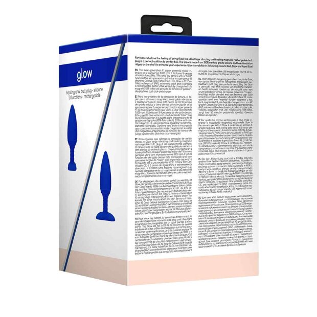 Heating Anal Butt Plug Glow Blue