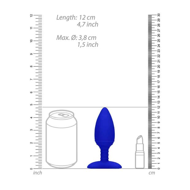 Heating Anal Butt Plug Glow Blue