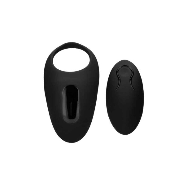 No. 74 Remote Controlled Vibrating Cock Ring Black