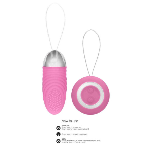 Ethan Rechargeable Remote Control Vibrating Egg Pink