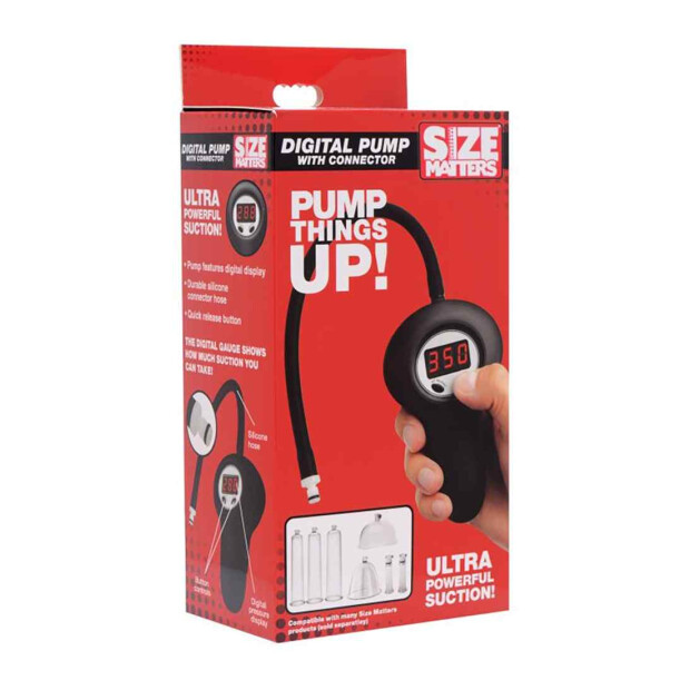 Size Matters Digital Pump with Connector Vagina Pumpe Schwarz ⌀ 8,9 cm