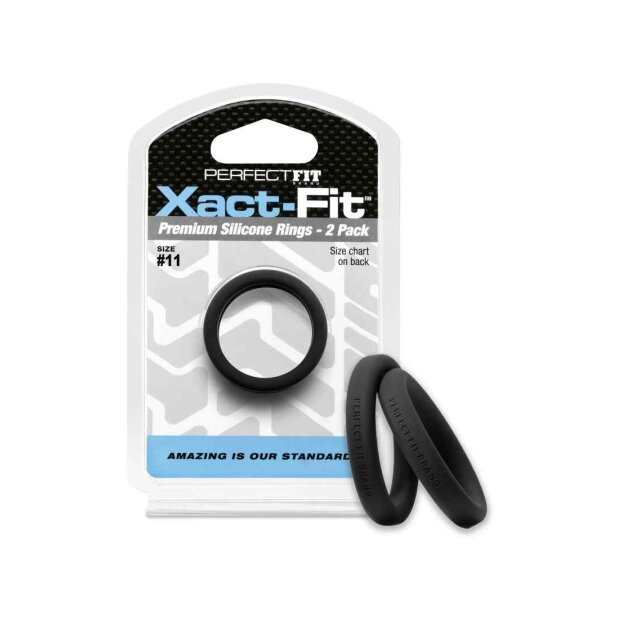 Perfect Fit Xact-Fit Cockring 2-Pack Penisring Schwarz ⌀ 2,8 cm