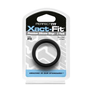 #15 Xact-Fit Cockring 2-Pack Black
