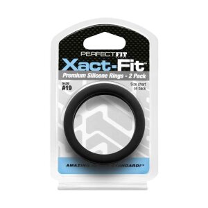 #19 Xact-Fit Cockring 2-Pack Black