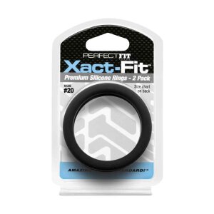 #20 Xact-Fit Cockring 2-Pack Black