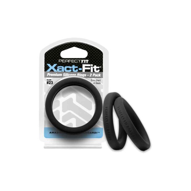 #23 Xact-Fit Cockring 2-Pack Black