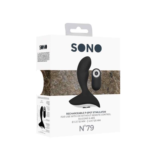 Sono No. 79 Rechargeable P-Spot Stimulator Prostatamassager Schwarz ⌀ 3,2 cm