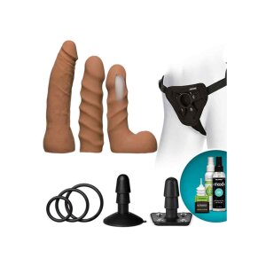 Doc Johnson Dual Density Starter Set Caramel Strap-on...