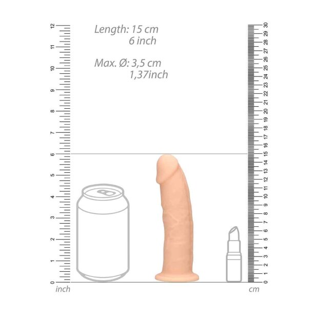 Silicone Dildo Without Balls 15,3 cm Flesh