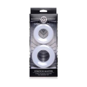 Stretch Master 2 pc Silicone Anal Grommet Set - White