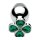 XR Brands Booty Sparks Lucky Clover Gem Medium Analplug Silber ⌀ 3,7 cm