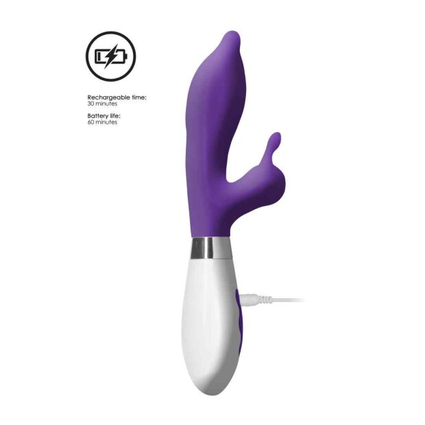 Luna Adonis Rechargeable Rabbit Vibrator Lila 22 cm ⌀ 3,5 cm