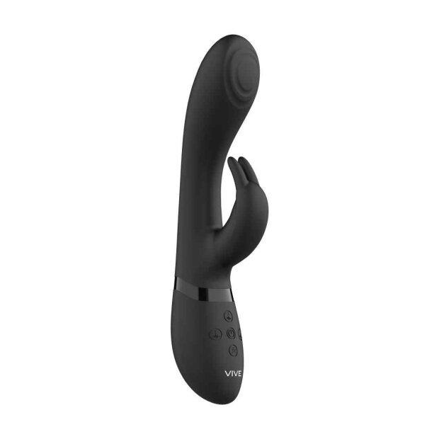 VIVE Cato Pulse G-spot Rabbit Vibrator Schwarz 21,5 cm