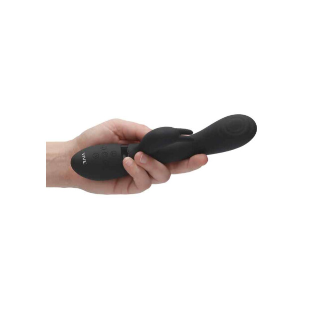 VIVE Cato Pulse G-spot Rabbit Vibrator Schwarz 21,5 cm