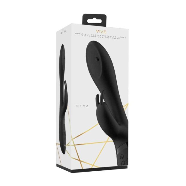 VIVE Mira Rabbit Vibrator Schwarz 21,5 cm
