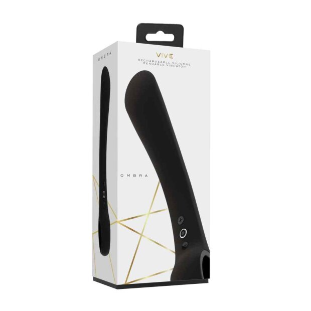 VIVE Ombra Bendable Vibrator G-Punkt Vibrator Schwarz 21 cm