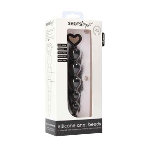 Shots Silicone Anal Beads Analkugeln Schwarz 17,5 cm ⌀...
