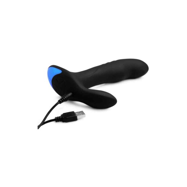 17X P-TRIGASM 3-in-1 Silicone Prostate Stimulator - Black