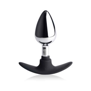 Dark Invader Metal &amp; Silicone Anal Plug - Medium -...